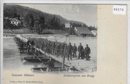 Souvenir Militaire - Soldatengruss aus Brugg Pontonierbrücke