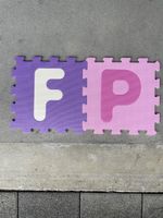 Puzzlematte Buchstaben Set Rosa Lila Violett Teile