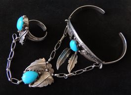 Silber 925 Armspange und Fingerring