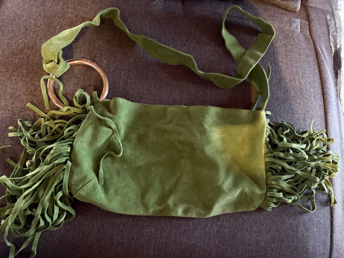 Borse da donna: Sac Sequoia franges, daim vert clair – Usato da Thierrens venduto da jol_6b5r
