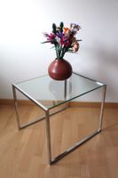 Vintage Beistelltisch Chrom Glas Bauhaus Mid Century Design