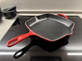 Le Creuset Grillpfanne Rot, Top Zustand!