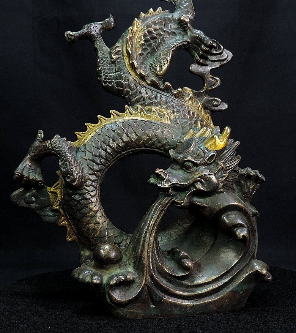 Sculture & Statue: chinesischer Drache aus Bronze, signiert – Usato da Duggingen venduto da roterbambus 3