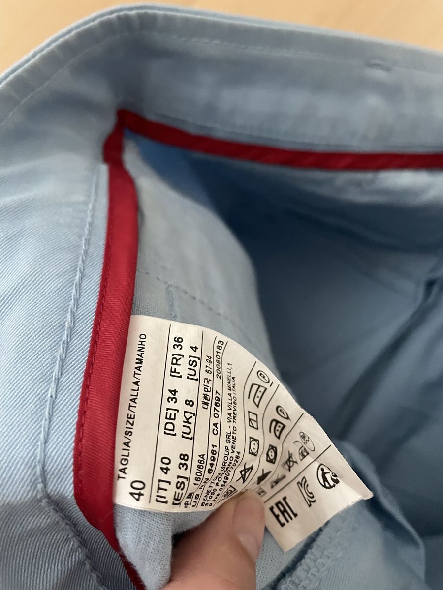 Benetton Pantaloni: Benetton Damenhose, hellblau, Gr. 34 – Usato da Bonstetten venduto da Aleksa75 4