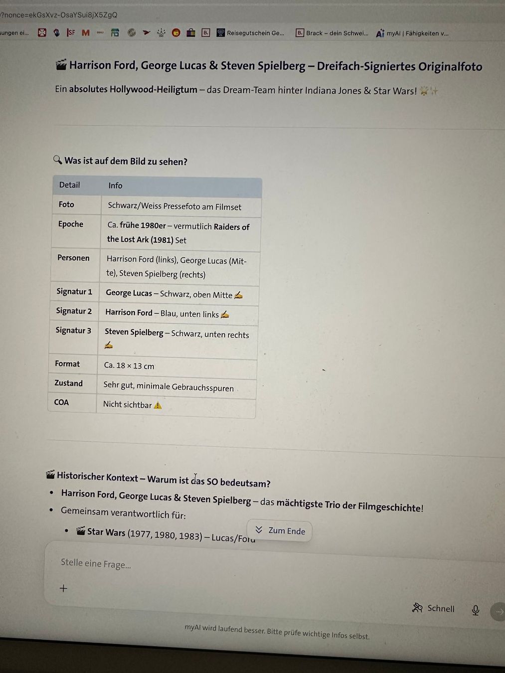 Autografi: Originalautogram von Spielberg Lucas und Ford – Usato da rafz venduto da Ttt0071 3
