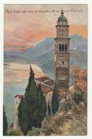 Postkarte Kirche Santa Maria del Sasso in Morcote, Tessin