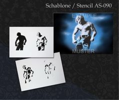 SALE => Step by Step Airbrush-Schablone Mann