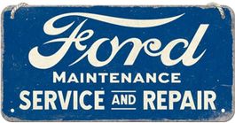 Ford Service Hängeschild Blechschild 20x10cm Original Ware