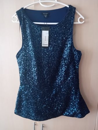 NEU Paillettentop M mit seitlichem Reissverschluss