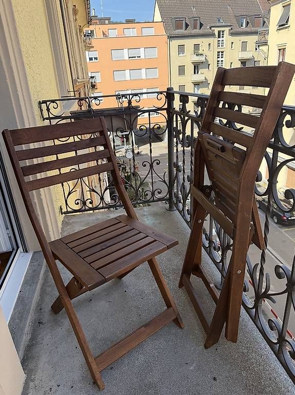 Ikea Set di tavolo e panche: Balkonmöbelset Klapptisch Stühle Hocker Balkon – Usato da Zürich venduto da Nathalie0604 1