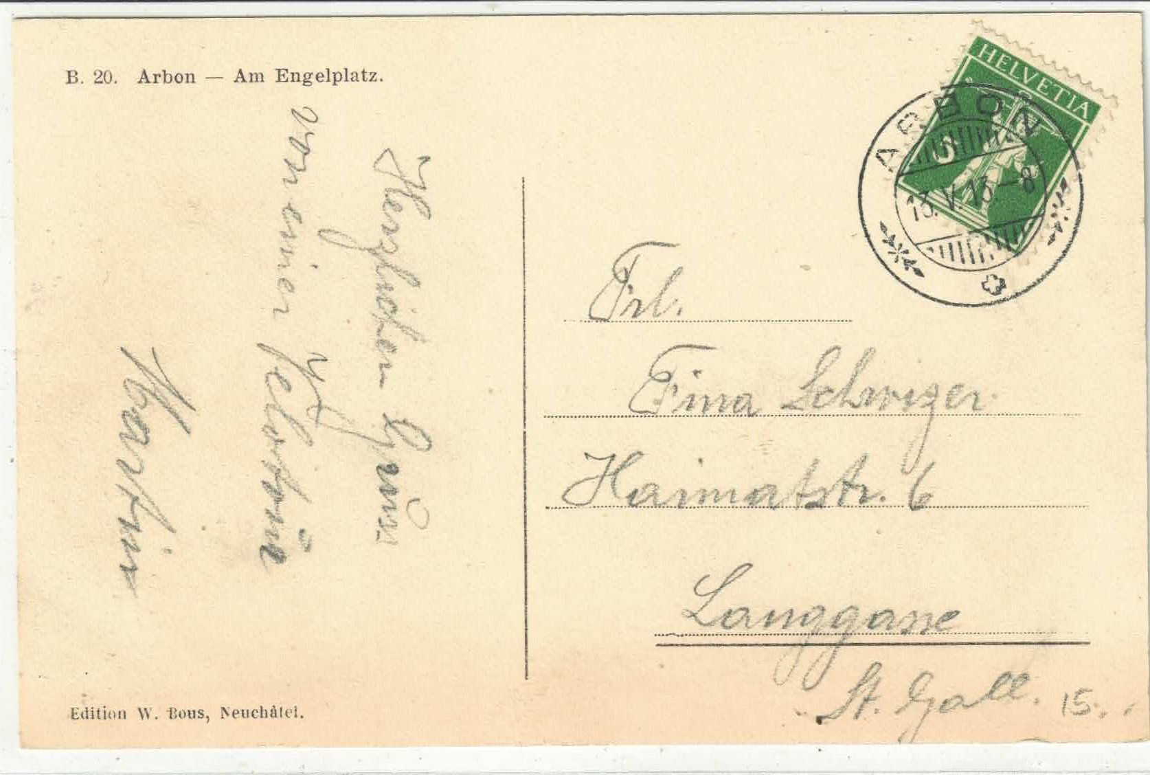 Cartoline postali: Arbon - Am Engelplatz – Usato da Ettingen venduto da Kartenplanet 1