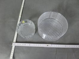 2x Schale aus Kristallglas von Oberglas