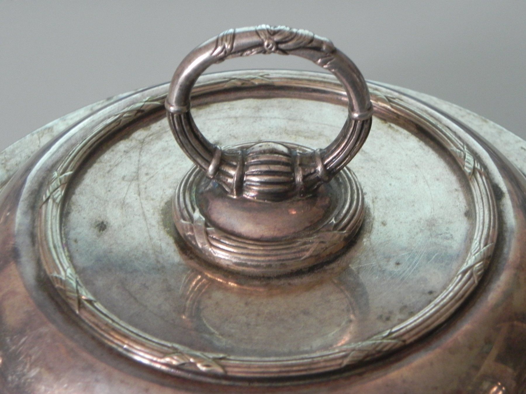 Ciotole: Gemüseschale/Servierschüssel mit Deckel versilbert – Usato da Minusio venduto da Lory64 3