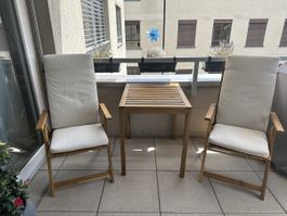 Gartenset Tisch und zwei Stühle