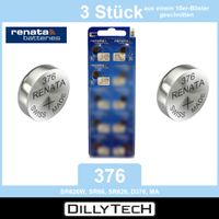 Renata 376 SR626W Knopfzellenbatterie - 3 Stk.