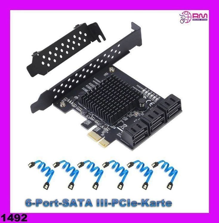Disques durs: SATA III-6-Port- PCIe-Karte – Neuf avec emballage d'origine à Unterägeri par RmOnline