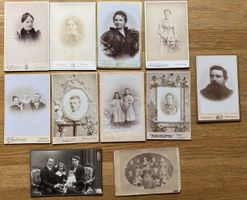 LOT OF 11x ANTIQUE PICTURES - PORTRAITS & GROUPS