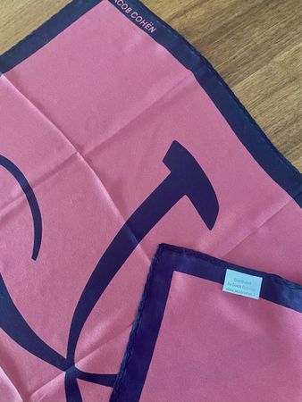 Jacob Cohen Seidentuch Silk Scarf pink/schwarz - ca.53x53 cm