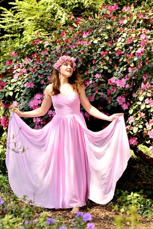 Light Pink Chiffon Summer Dress XS