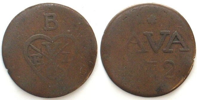 Tutti le monete: Duit 1812, B above VEIC bale-mark copper – Usato da Riehen venduto da sesambestcoins2004