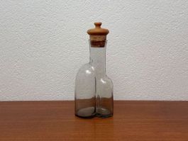 Organisches Glas Gefäss Vorratsgefäss m. Korken vintage Vase