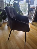 Stühle Samt-Grau
