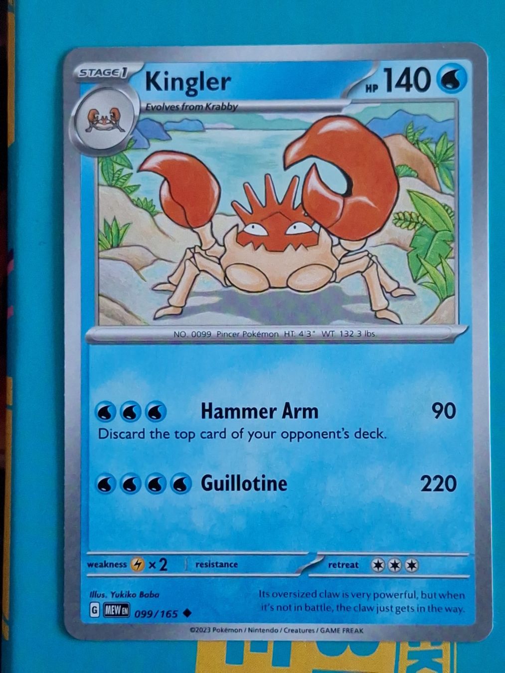 Pokémon Carte collezionabili: Kingler - Pokemon Mew 151 – Usato da Altstätten SG venduto da GGsGameshop
