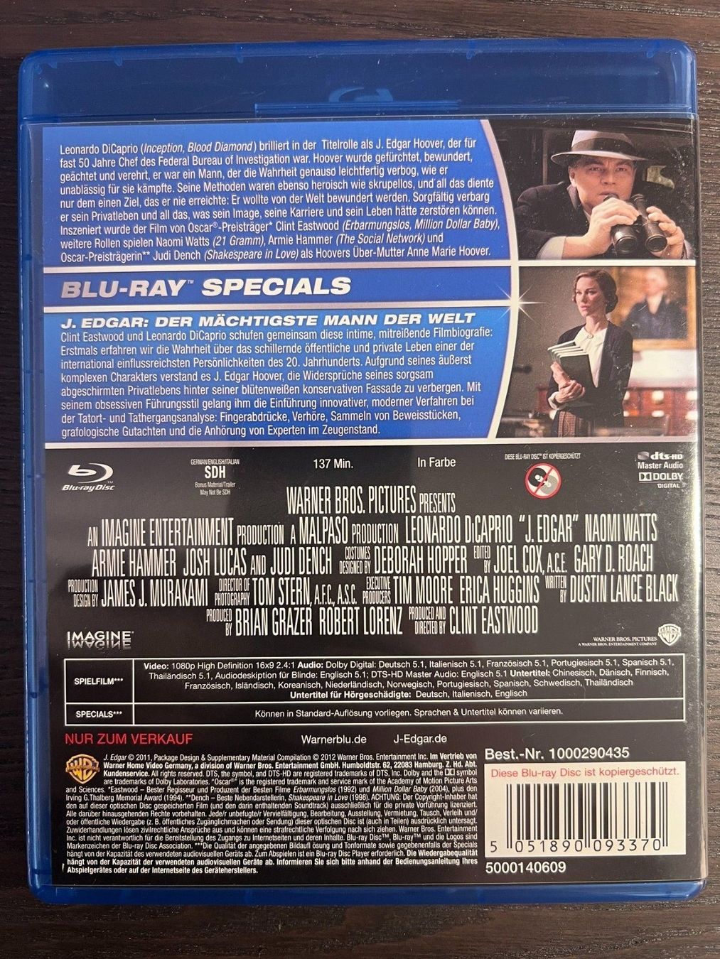 Tutti i DVDs: J. Edgar – Usato da Zürich venduto da Blu-ray_ZH 1