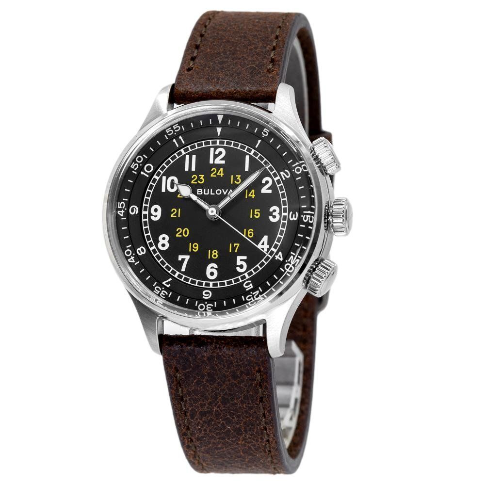 Bulova Orologi: Bulova Herren 96A245 Pilot A15 Automatik – Nuovo e nell'imballaggio originale da Schindellegi venduto da harveystore 1
