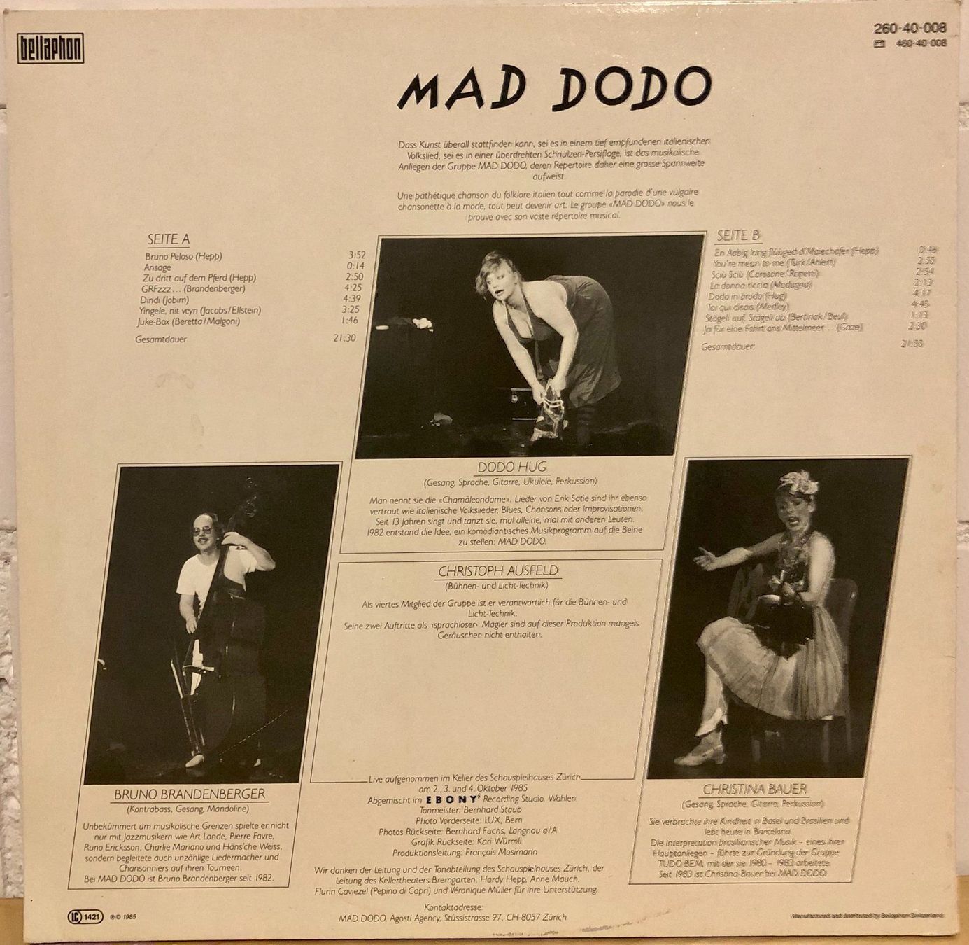 Dischi in vinile: Mad Dodo - Mad Dodo // LP: VG++; Sleeve: VG++ – Usato da Zürich venduto da saltbee 1