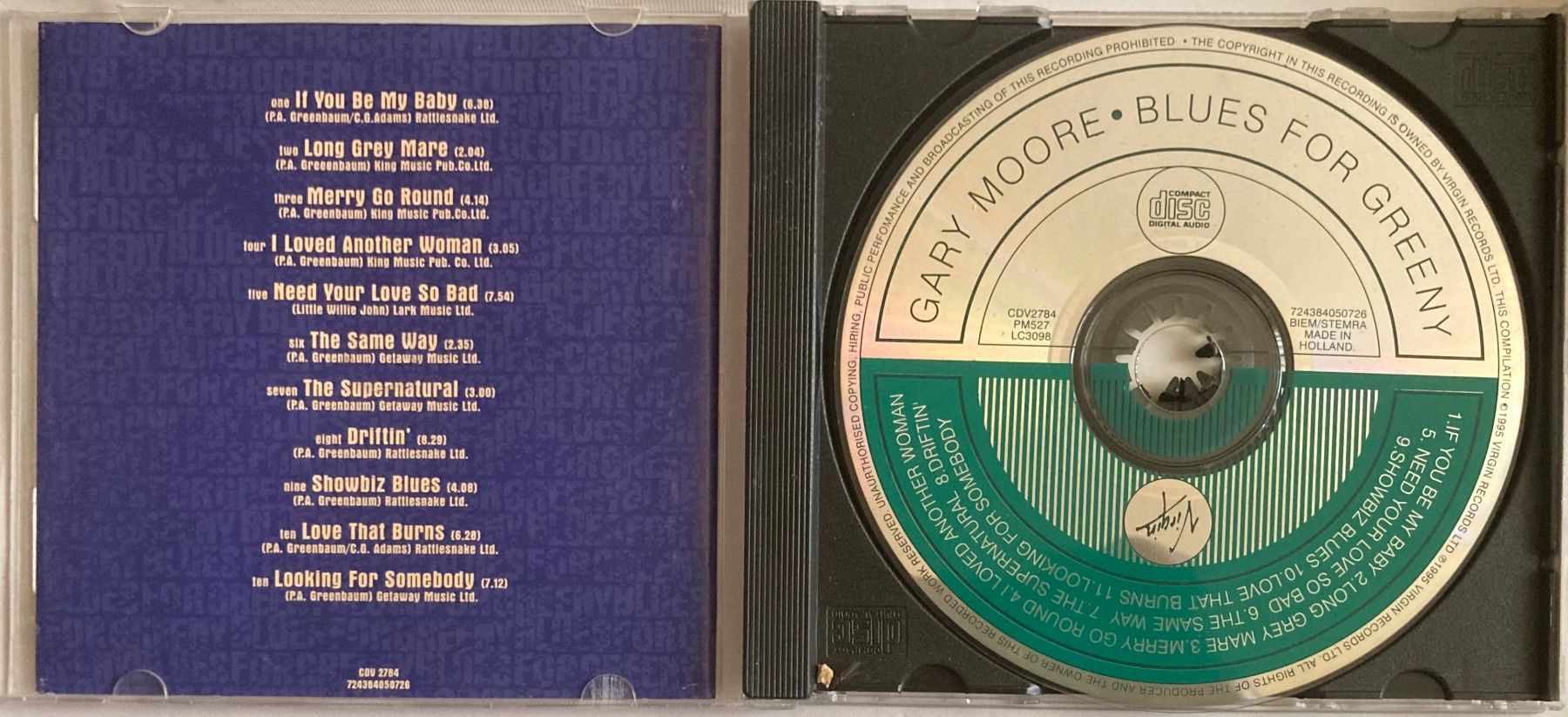 CD: GARY MOORE - BLUES FOR GREENY – Usato da Poliez-Pittet venduto da Newtown-Records 2