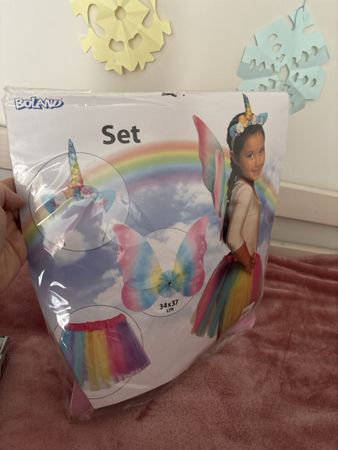 Boland Einhornfee Set Kostüm Flügel Tutu Tiara neu