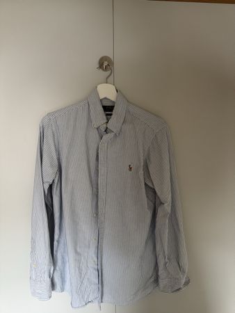 Ralph Lauren Hemd Streifen Weiss Blau Size S