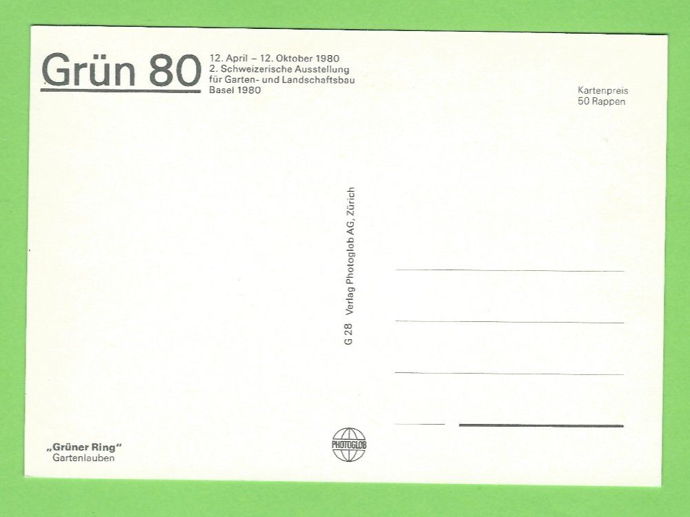Cartoline postali: Grün 80 Basel – Usato da Zürich venduto da t24_de 1