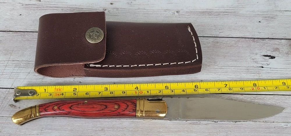 Laguiole En Aubrac ECA Gürteletui Schwarz Leder Taschenmesser