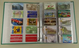 ALBUM MIT ca. 138 TELEFONKARTEN MEIST SCHWEIZ, TAXCARDS