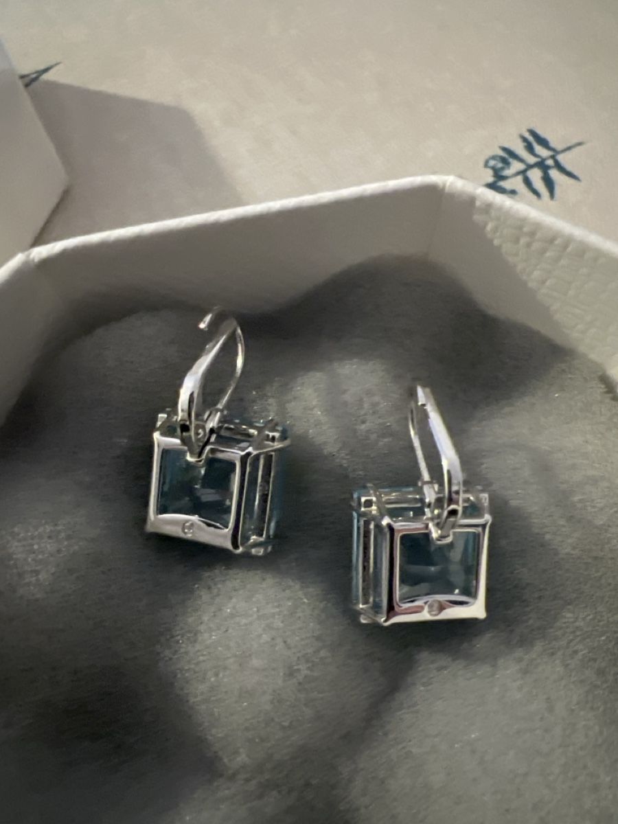 Swarovski Orecchini pendenti & Orecchini a lobo: Swarovski Ohrringe mit blauem Stein ne – Usato da Olten venduto da AtelierSecondhand23 2