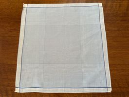 Taschentuch kariert blau weiss Baumwolle guter Zustand