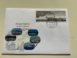 Schweiz Briefmarke Helvetia Dampfschiffahrt Sonderstempel 59