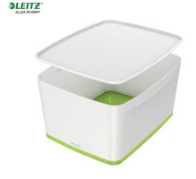 4Stk. neue LEITZ MyBox Gross, mit Deckel 18l, weiss/grün