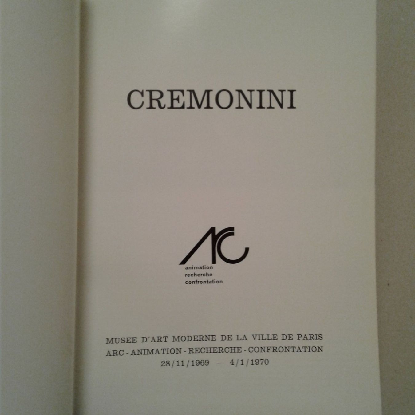 Libri: Cremonini- catalogue d exposition MAMP – Usato da Lausanne venduto da LasloH 1