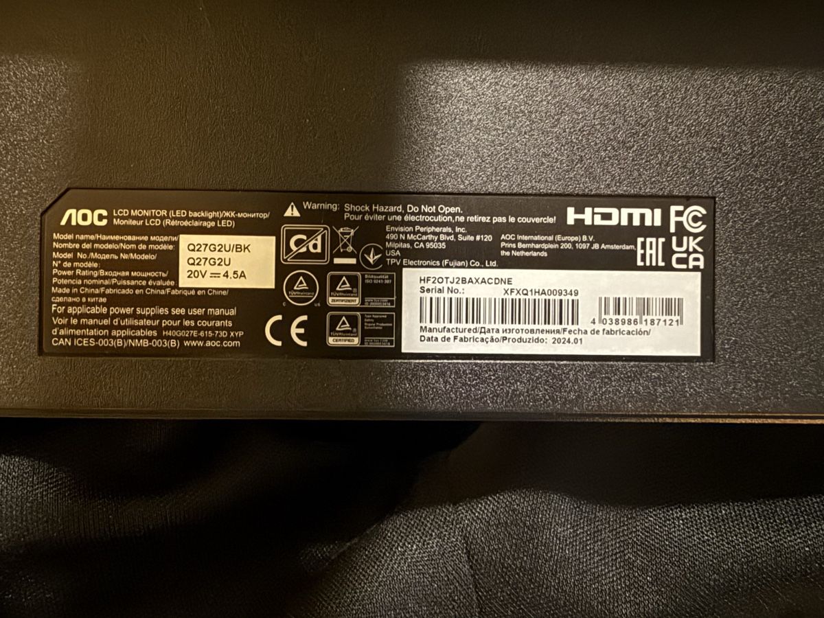 AOC Monitor: Monitor AOC | 155hz – Usato da Uitikon Waldegg venduto da joshnzh 1