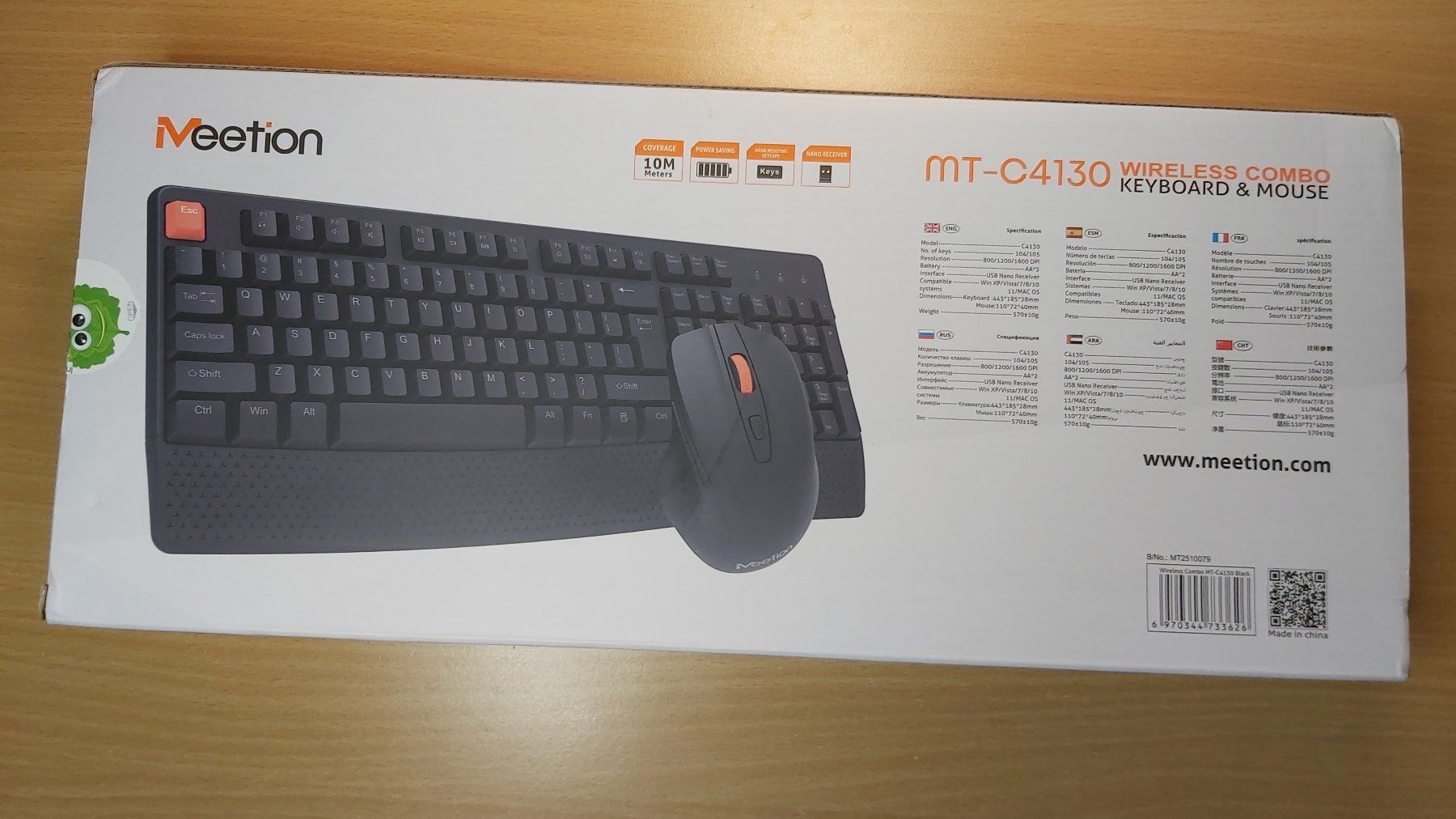 Tastiere: Wireless Ergonomic Keyboard + Mouse Combo Meetion MT-C4130 – Nuovo (secondo la descrizione) da Adliswil venduto da nikoss 1