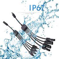 Solarpanel Kabel,Solarkabel Y-Verteiler 1 bis 4 Photovoltaik