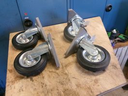 4 Stk. Transportrollen Lenkrollen mit Bremse