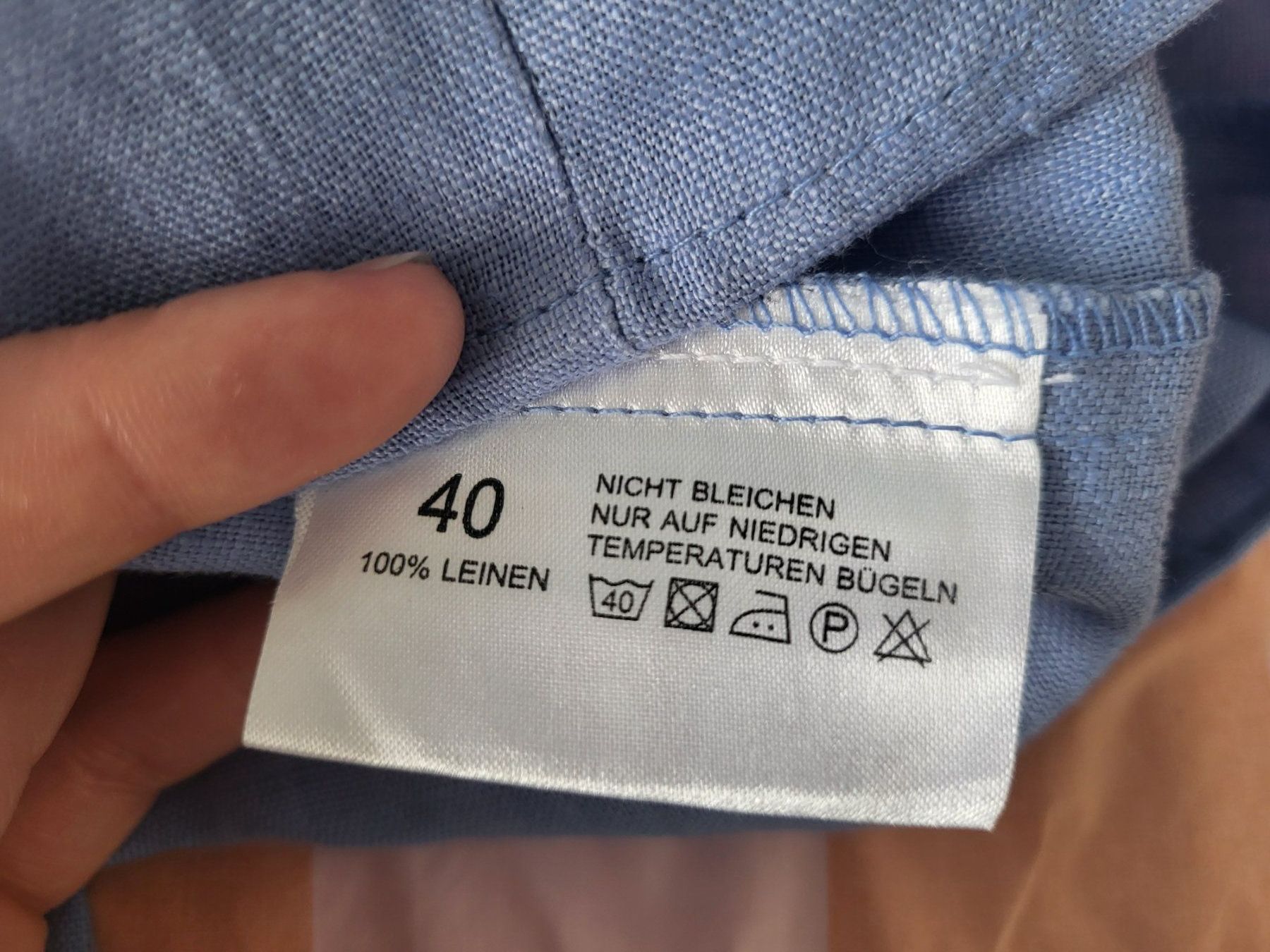 Gonne: 100% Leinenrock Ann LLewellyn M blau – Usato da Basel venduto da Lovintage 4