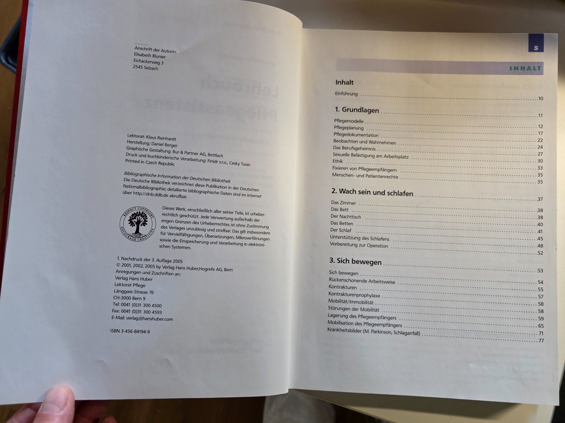 Libri: Lehrbuch Pflegeassistenz - Elisabeth Blunier 2005 – Usato da Walterswil BE venduto da Lonitti 9
