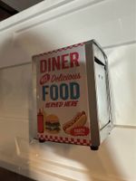 Distributeur de serviettes style diner américain, chromé