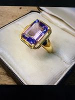 Vintage Ring Sterling 925,vergoldet,Amethyst,Gr.57