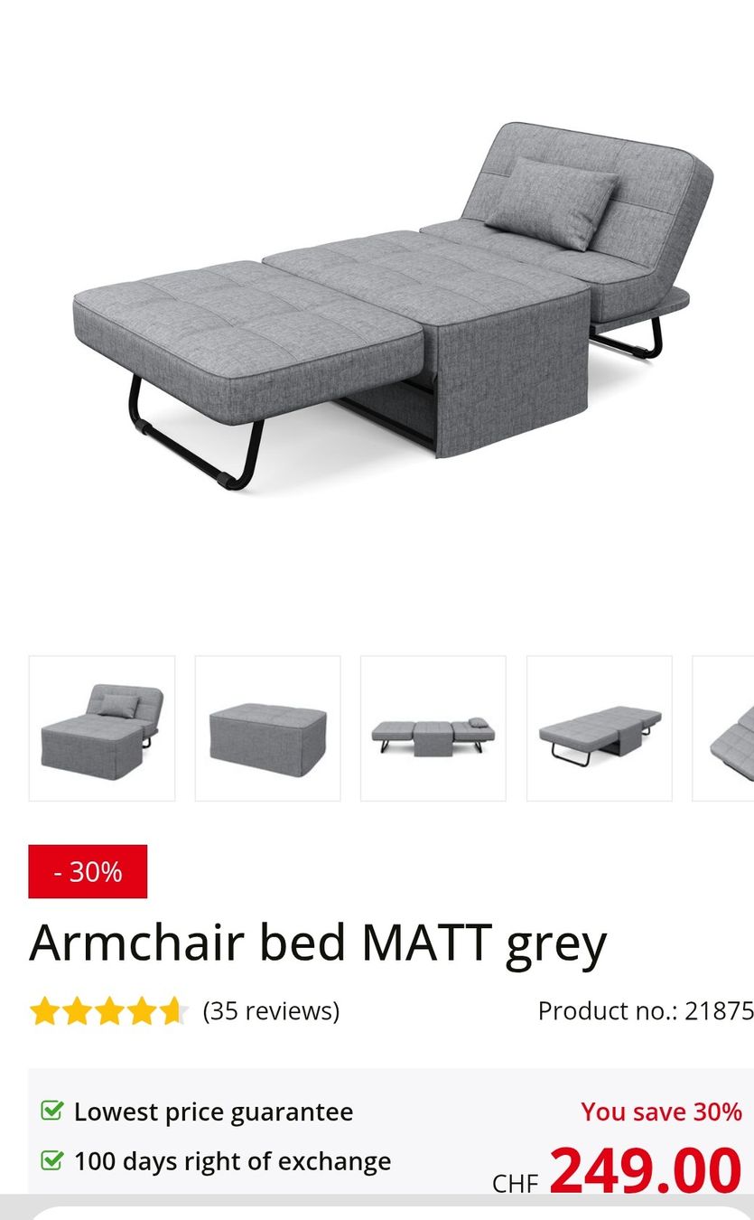 Lits: bed chair – D'occasion à Zuoz par liz_9nhl 5
